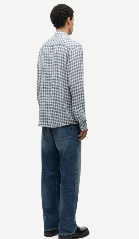 Saryan J Shirt 15566 Blue Check