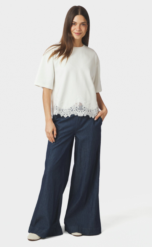 Iria Lace Tee White