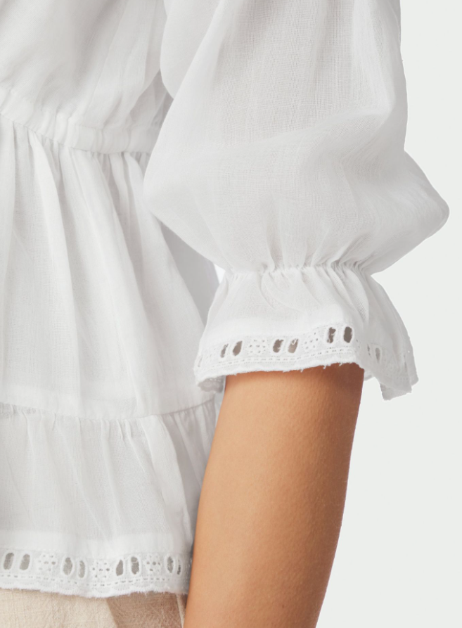 Adelia S Voile Blouse Prouction White