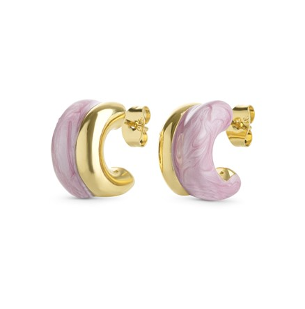 Engla Duo Stud Earrings Pink