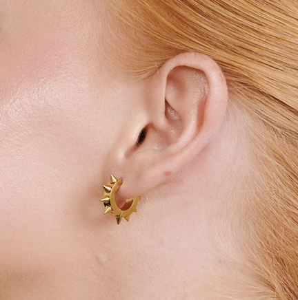 Elda - Spike Hoop Earrings Stainless Steel
