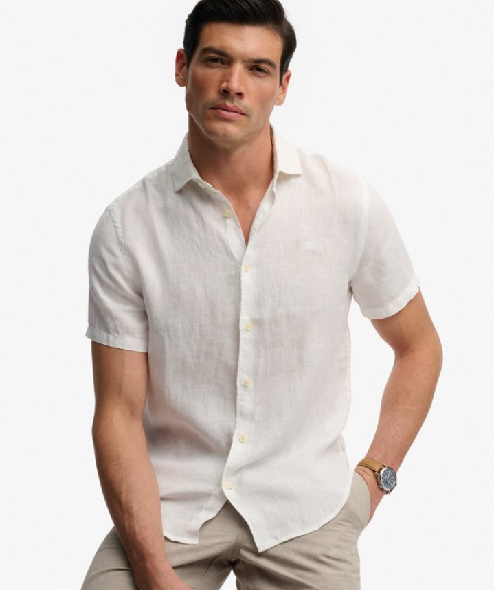 Riviera S/S Linen Shirt Optic