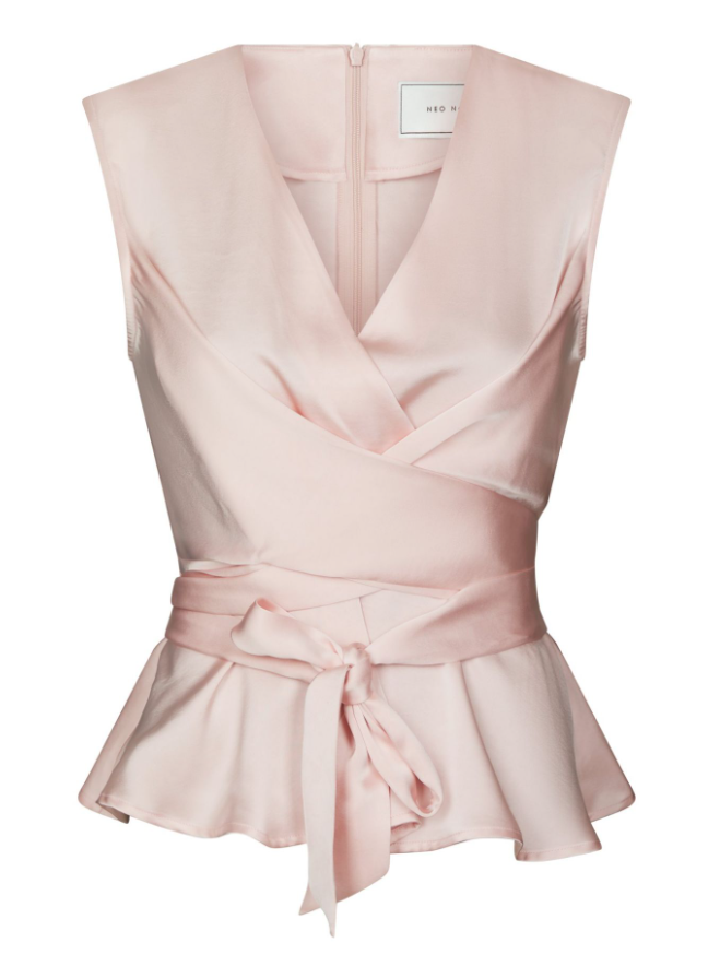 Risetta Heavy Sateen Top Light Pink