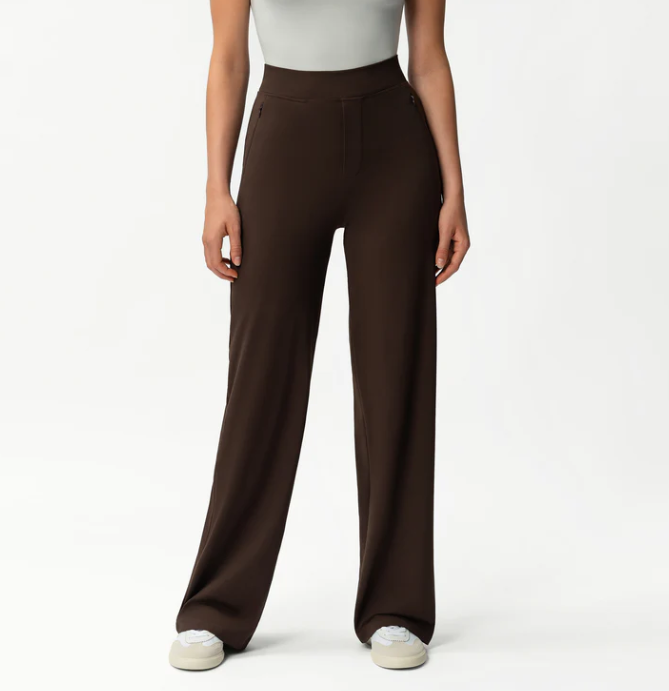 Asana Relaxed Straight Pant Dark Brown