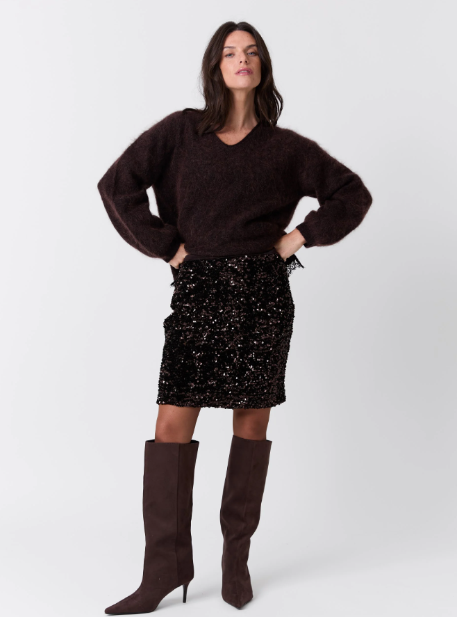 Amabell Skjørt Chocolate Brown