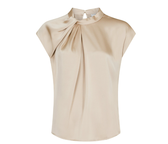Fleur Drapy Satin Blouse