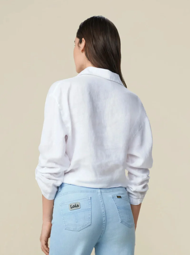 Pia Linen Shirt White