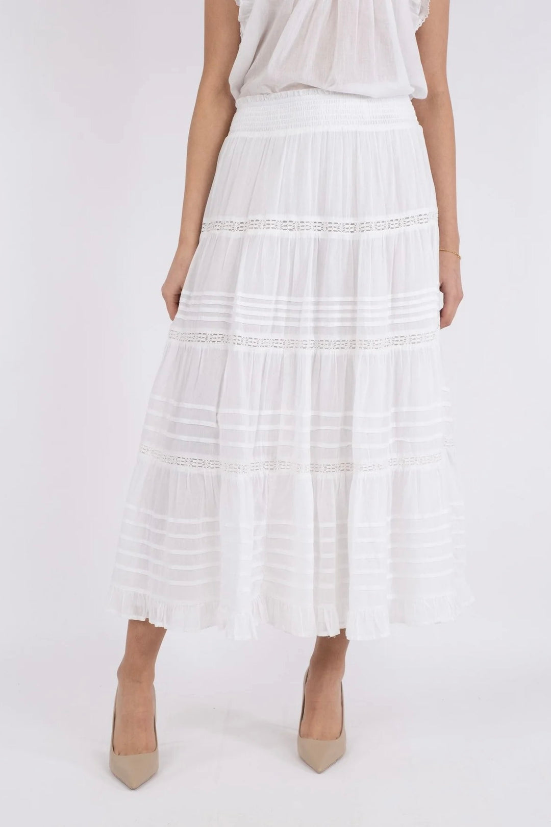 Felicia S Voile Skirt White