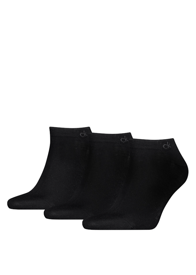 Ck Man 3pk logo Sneaker Sock Black