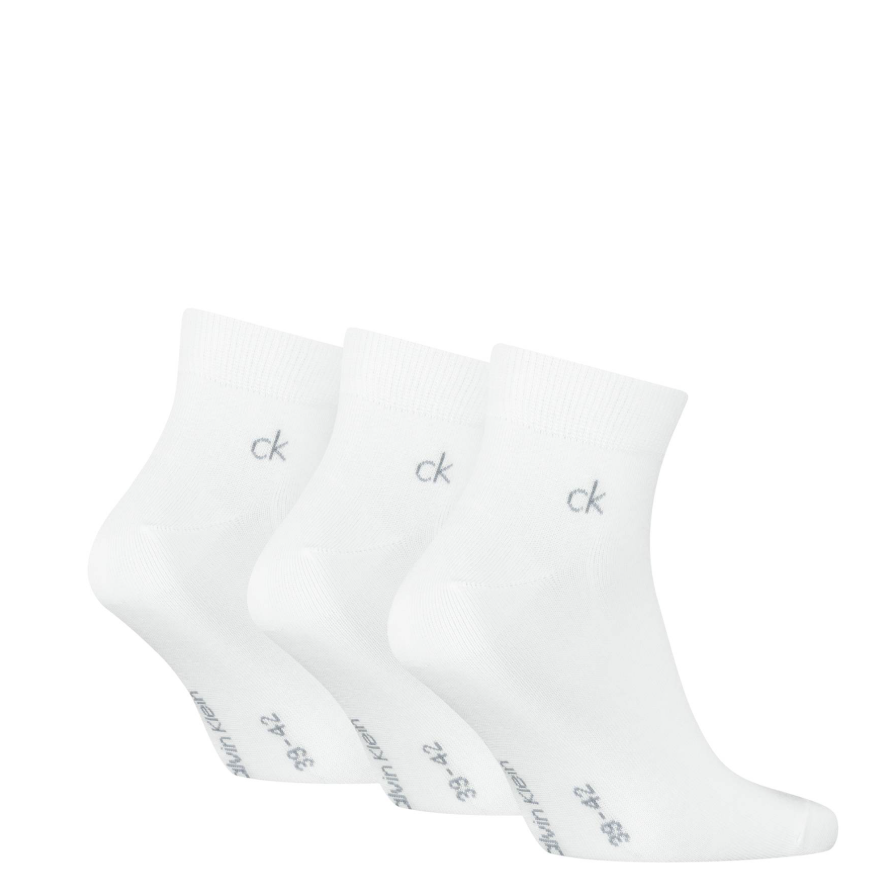 Ck Man 3pk Quarter Sock White