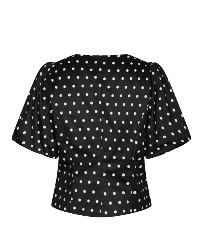 Anela Dot Blouse Black