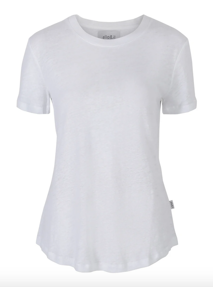 JANE LINEN TEE WHITE