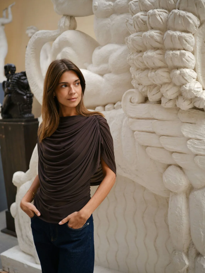 Cottuna Drapy Mesh Top