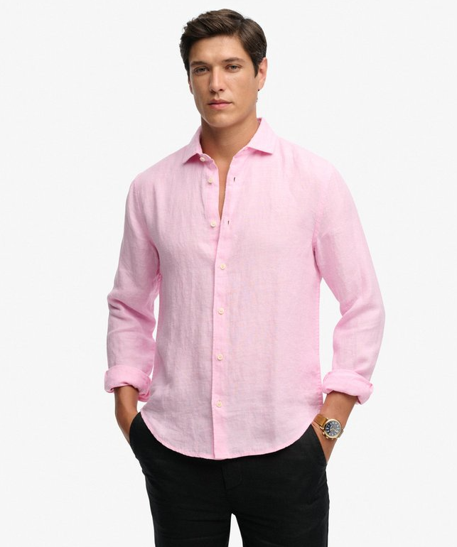 Riviera L/S Linen Shirt City Pink