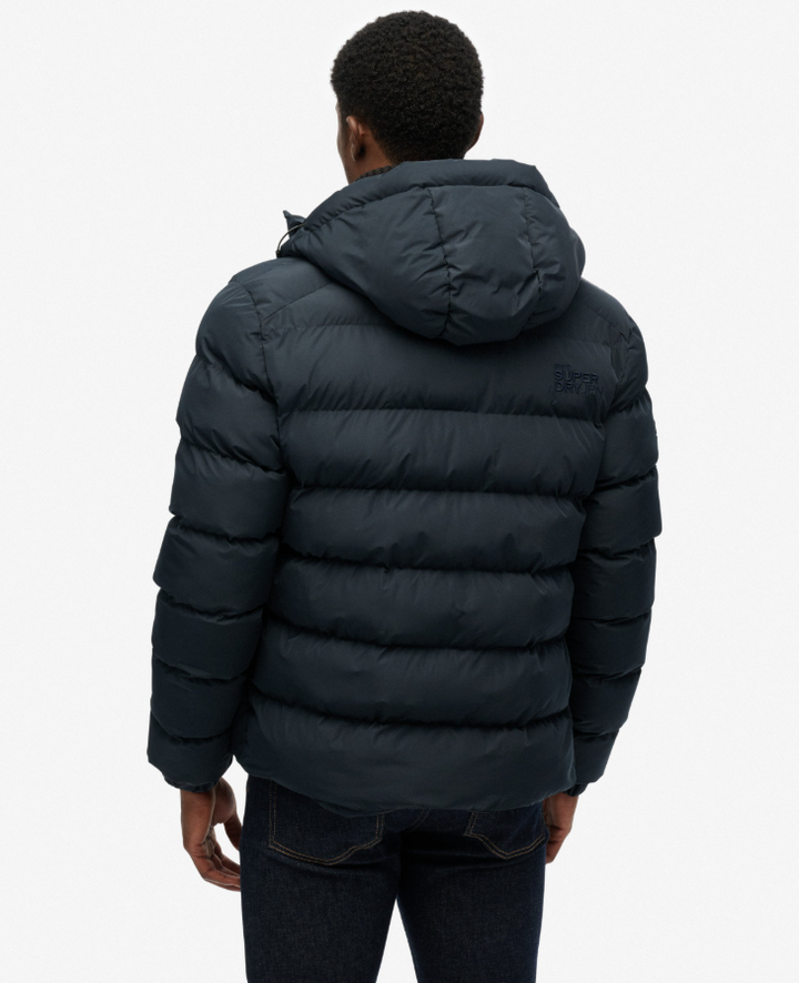 Hooded Sports Puffer Jacket Eclipse Navy