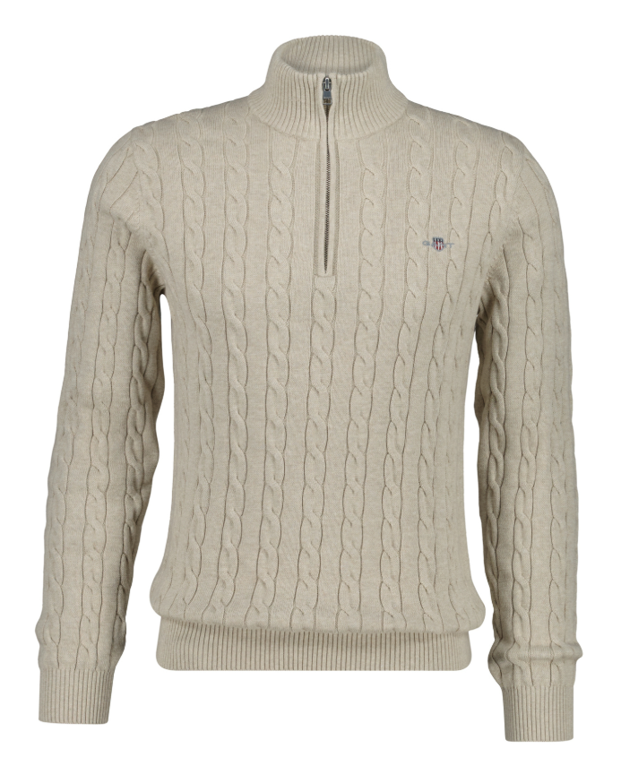 Cotton Cable Half Zip