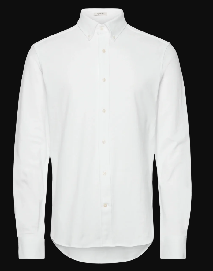 Reg Jersey Pique Stretch Shirt White