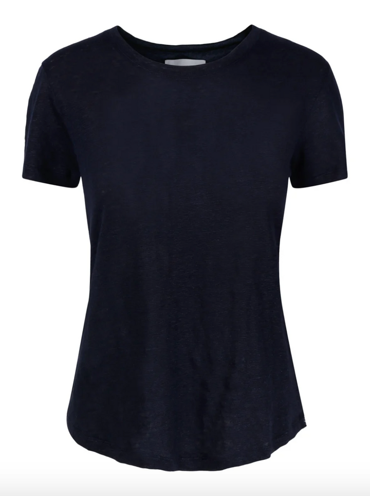 JANE LINEN TEE NAVY