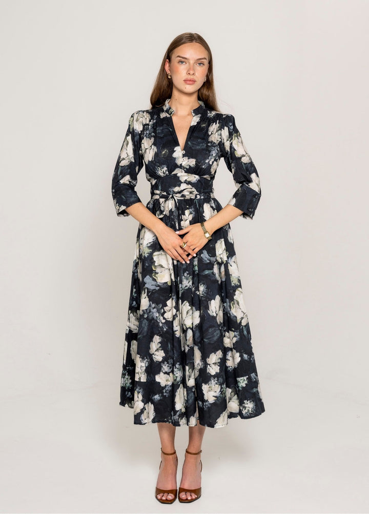 Maria Dress Blue Garden