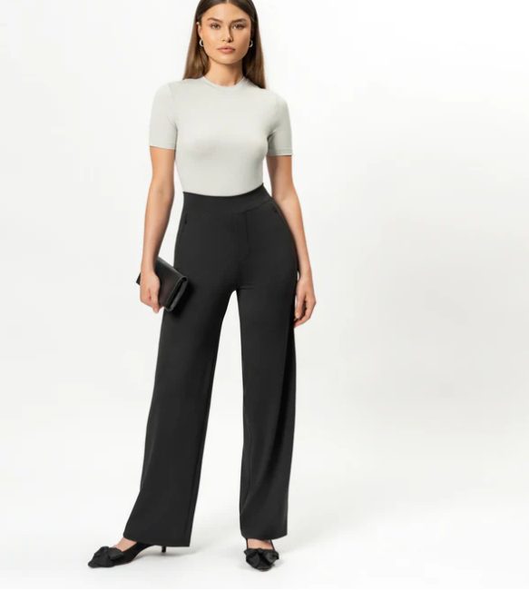 Asana Relaxed Straight Pant Black