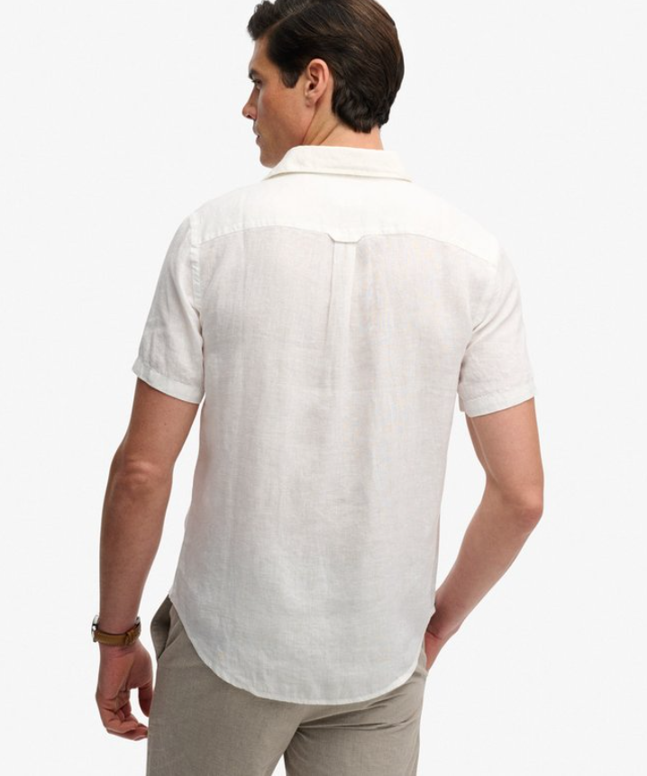Riviera S/S Linen Shirt Optic
