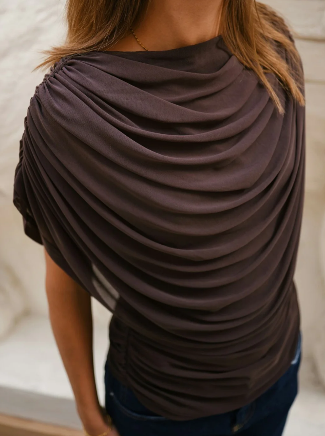 Cottuna Drapy Mesh Top