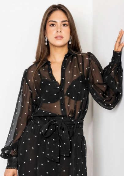 Anaya Blouse Black Pearl