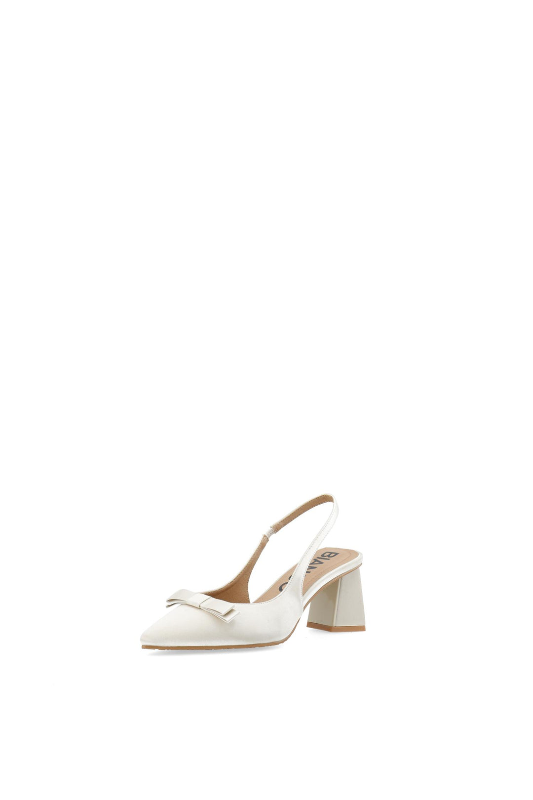 BIAMARALYN Bow Slingback Satin Offwhite