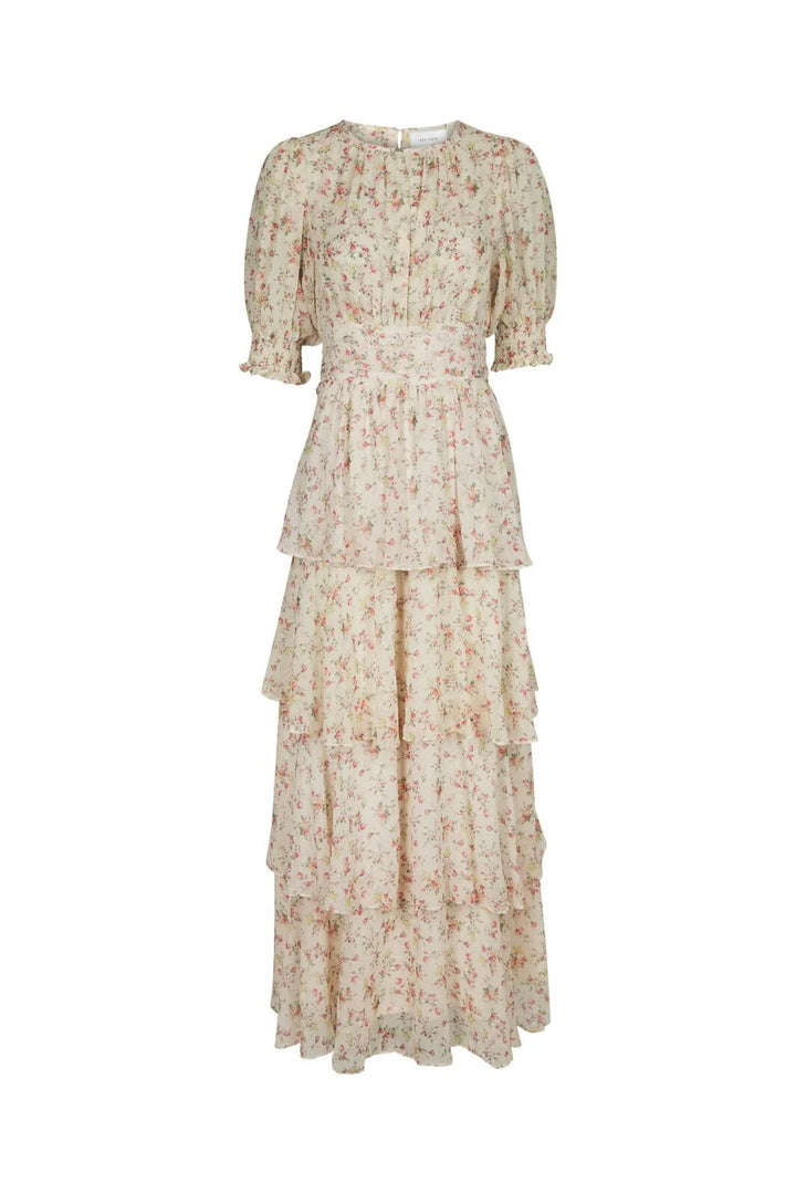 Sable Meadow Printed Dress Creme