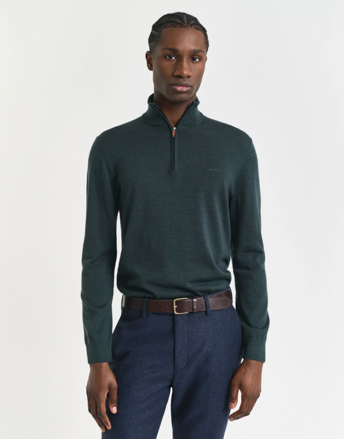 Extrafine Merino Wool Half Zip