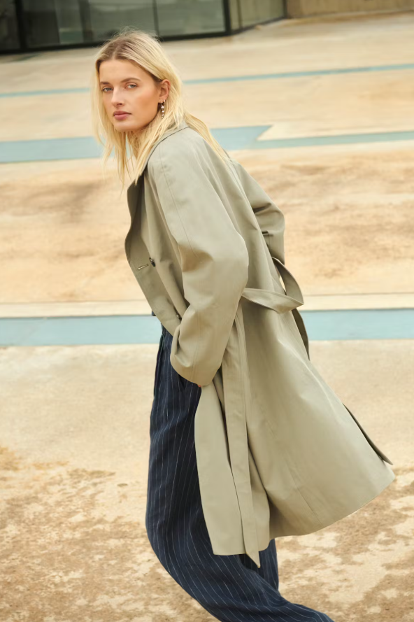 AubriePW Coat Travertine