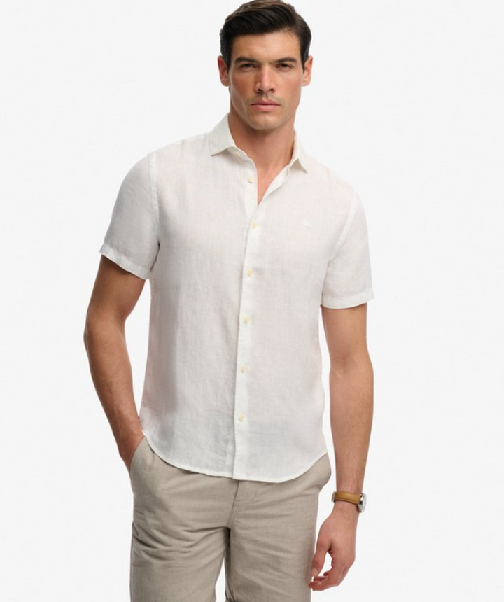 Riviera S/S Linen Shirt Optic