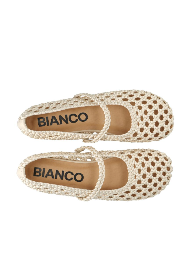 Biastella Mary Jane Crochet Satin Offwhite