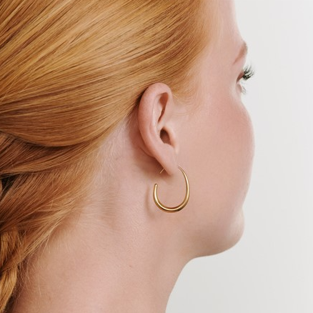 Vilhelmina - Adjustable Hoop Earrings Stainless Steel