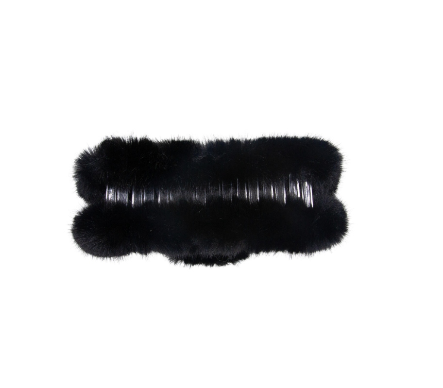 Hårklype Fake Fur 7x13 Sort