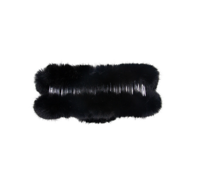 Hårklype Fake Fur 7x13 Sort