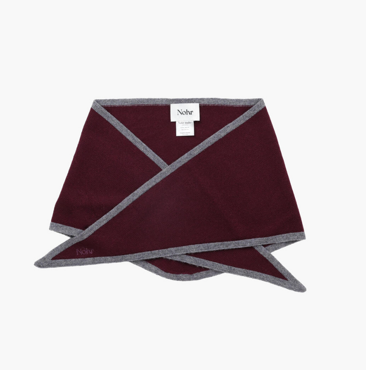 Nohr Lara Duo Wool Cashmere Triangle Burgund