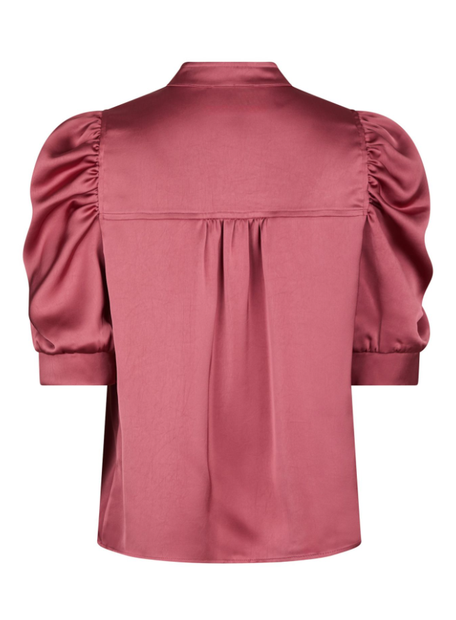 Roella Heavy Sateen Blouse Cherry Pink