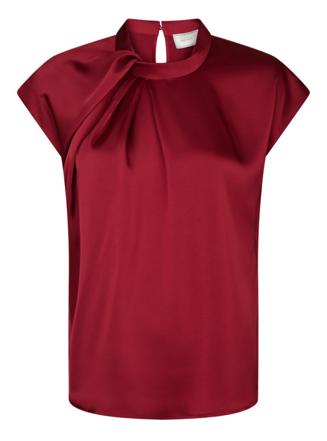 Fleur Drapy Satin Blouse