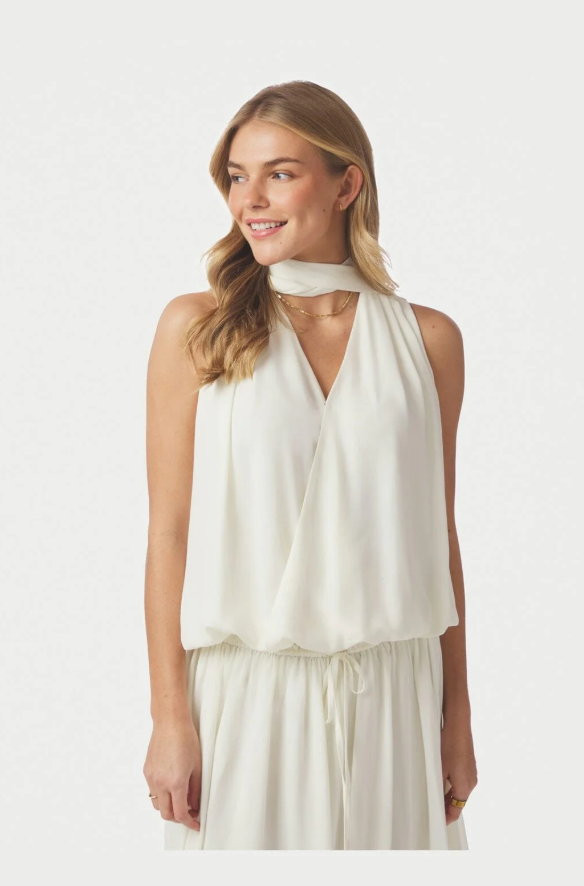 Inge Chiffon Top Offwhite