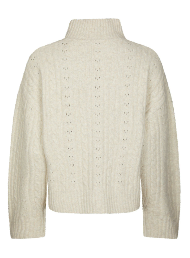Anda Cable Knit Blouse Ivory