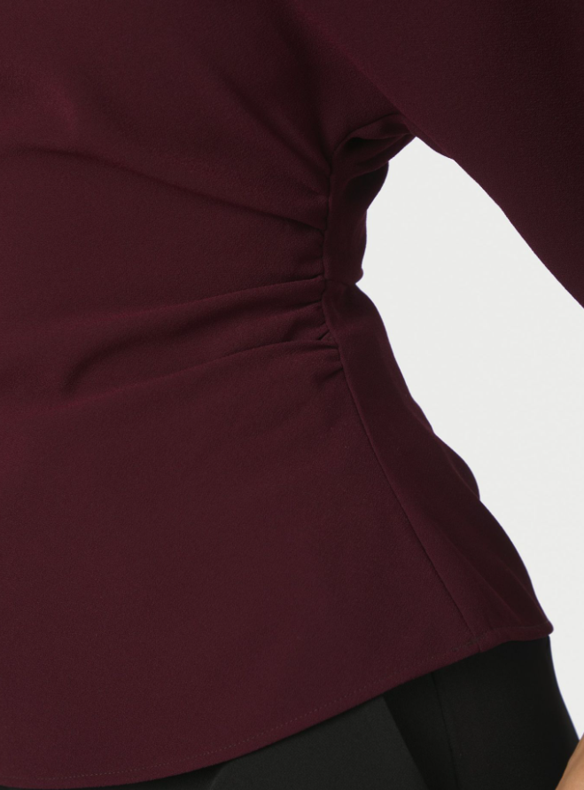 Miriel Drape Blouse Plum