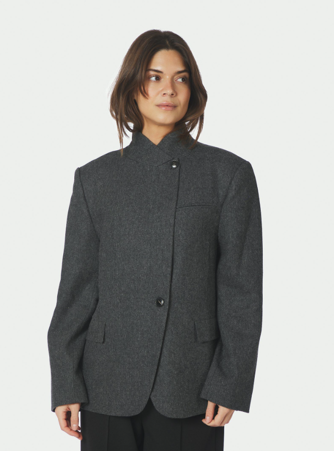 Nerine Structure Twill Blazer Antracit