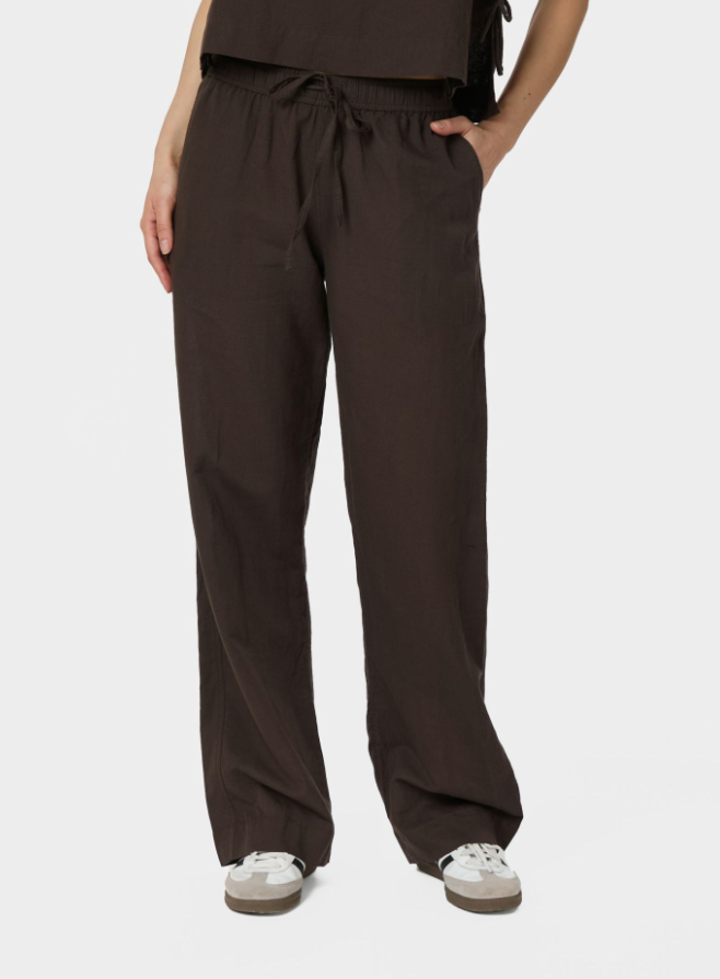Sonar Linen Pants Dark Brown