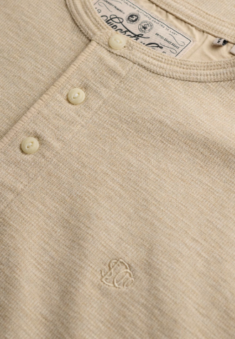 Mini Slub Waffle LS Grandad Oatmeal