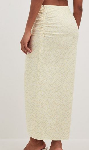 Gathered Detail Midi Skirt