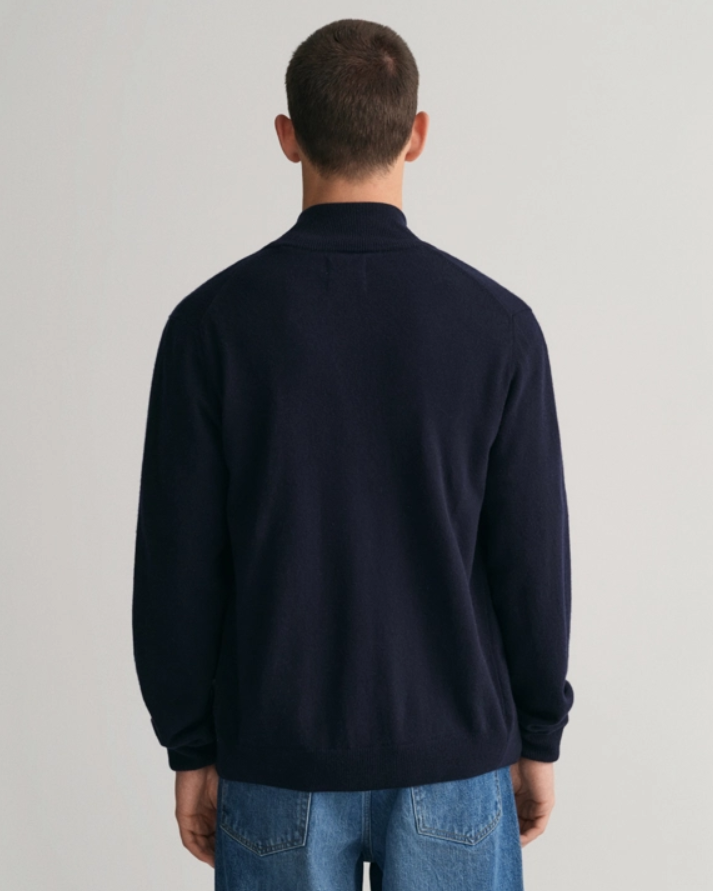 Superfine Lambswool Zip Cardigan